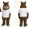 Brown Chipmunk Mascot Costume with Custom Logo