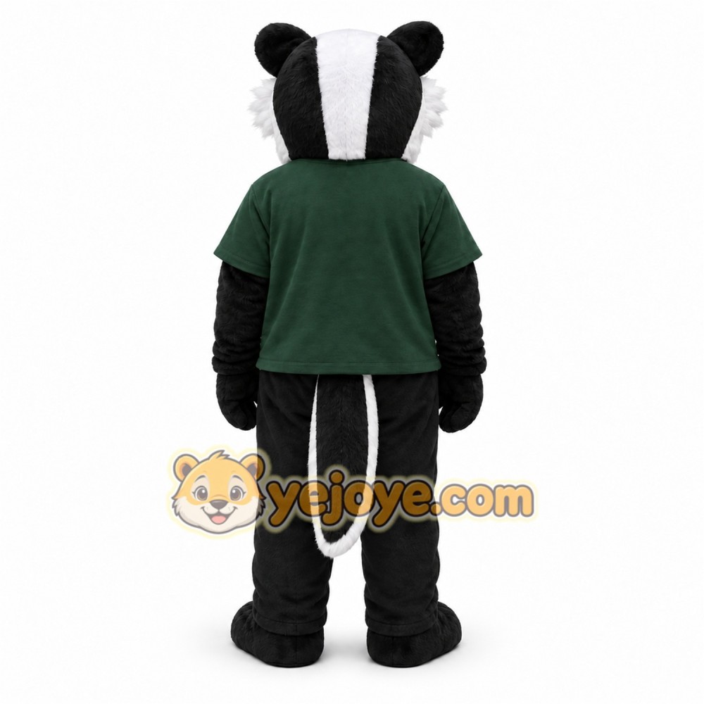 Black Badger Mascot Costume with Custom Logo Black Badger Mascot Costume with Custom Logo