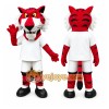 Red Tiger Mascot Costume with Custom Logo Red Tiger Mascot Costume with Custom Logo