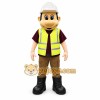 Yellow Construction Worker Mascot Costume with Custom Logo Yellow Construction Worker Mascot Costume with Custom Logo