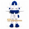 Blue Airplane Mascot Costume with Custom Logo Blue Airplane Mascot Costume with Custom Logo