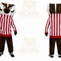 Brown Badger Mascot Costume with Custom Logo