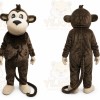 Brown Monkey Mascot Costume with Custom Logo