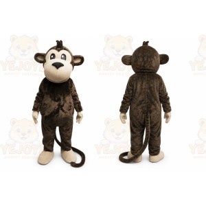 Brown Monkey Mascot Costume with Custom Logo