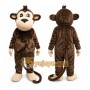 Brown Monkey Mascot Costume with Custom Logo