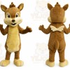Brown Chipmunk Mascot Costume with Custom Logo