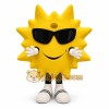 Yellow Sun Mascot Costume with Custom Logo