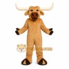Brown Bull Mascot Costume with Custom Logo Brown Bull Mascot Costume with Custom Logo