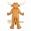 Brown Bull Mascot Costume with Custom Logo Brown Bull Mascot Costume with Custom Logo
