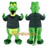 Green Dinosaur Mascot Costume with Custom Logo Green Dinosaur Mascot Costume with Custom Logo