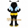 Black Bee Mascot Costume with Custom Logo Black Bee Mascot Costume with Custom Logo