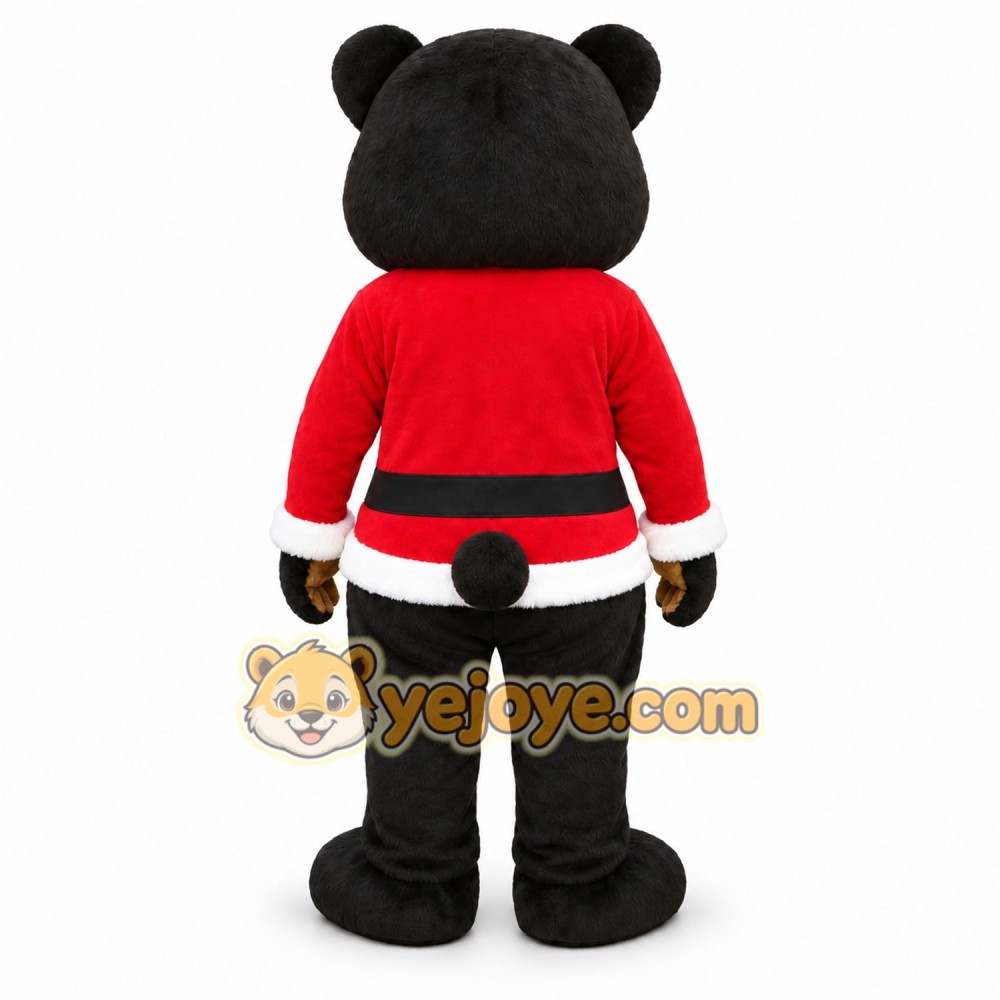 Black Bear Mascot Costume with Custom Logo Black Bear Mascot Costume with Custom Logo