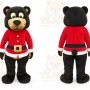 Black Bear Mascot Costume with Custom Logo