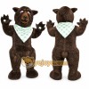 Brown Bear Mascot Costume with Custom Logo Brown Bear Mascot Costume with Custom Logo