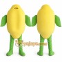 Yellow Fruit Mascot Costume with Custom Logo
