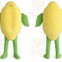 Yellow Fruit Mascot Costume with Custom Logo