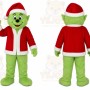 Green Elf Mascot Costume with Custom Logo