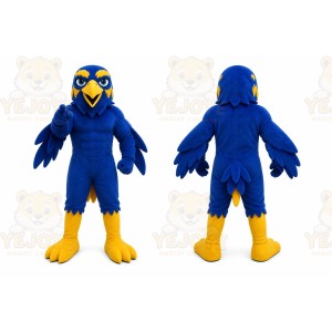 Blue Bird Mascot Costume with Custom Logo