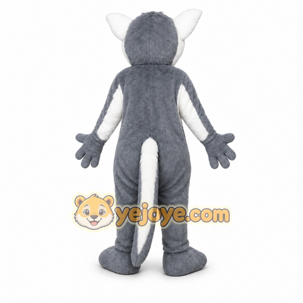 Gray Lemur Mascot Costume with Custom Logo Gray Lemur Mascot Costume with Custom Logo