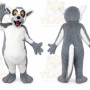 Gray Wolf Mascot Costume with Custom Logo