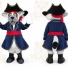 Blue Dog Mascot Costume with Custom Logo