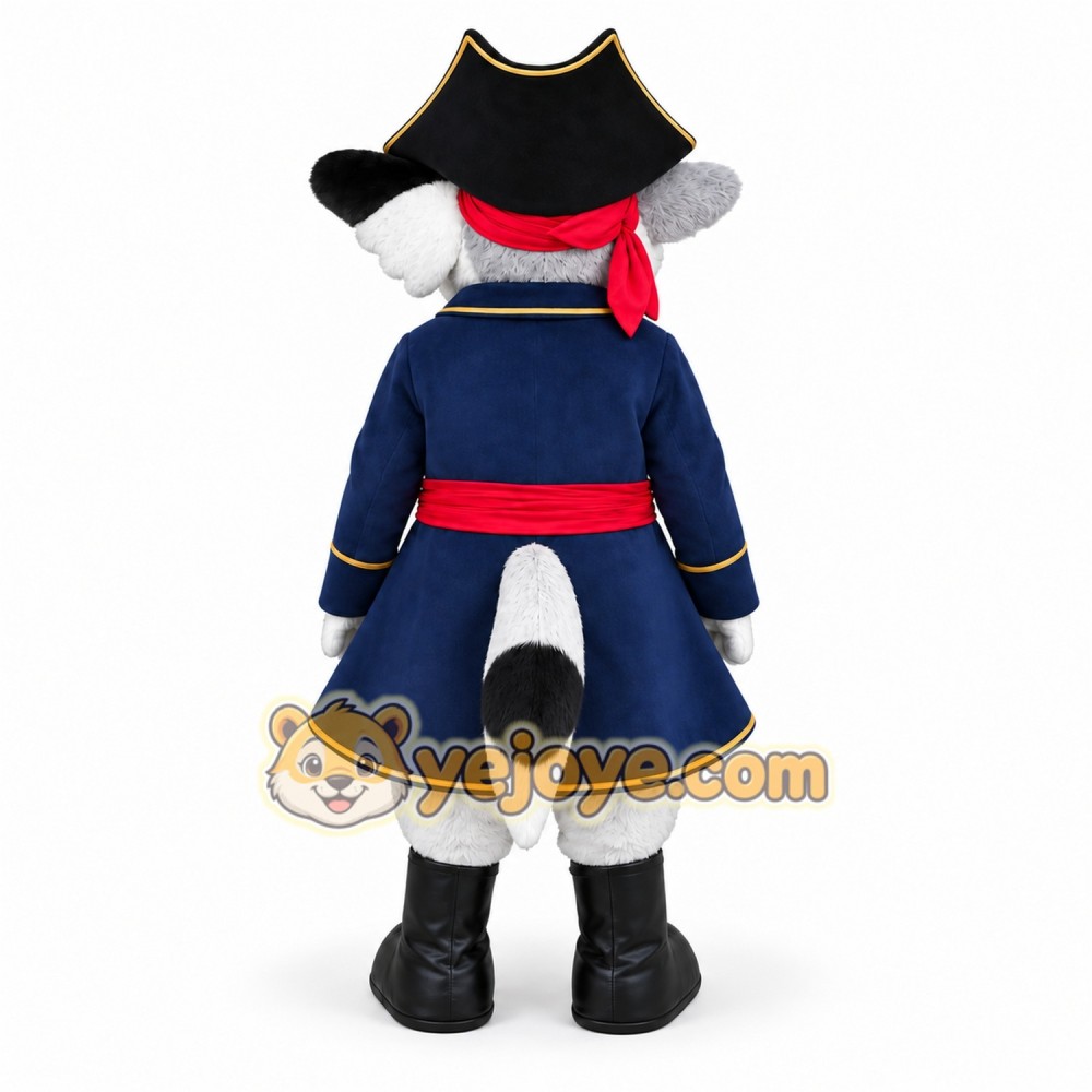Pirate Lemur Mascot Costume with Custom Logo Pirate Lemur Mascot Costume with Custom Logo