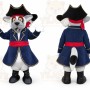 Blue Dog Mascot Costume with Custom Logo