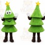Green Tree Mascot Costume with Custom Logo