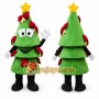 Green Tree Mascot Costume with Custom Logo