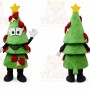Green Tree Mascot Costume with Custom Logo