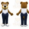 Brown Bear Mascot Costume with Custom Logo