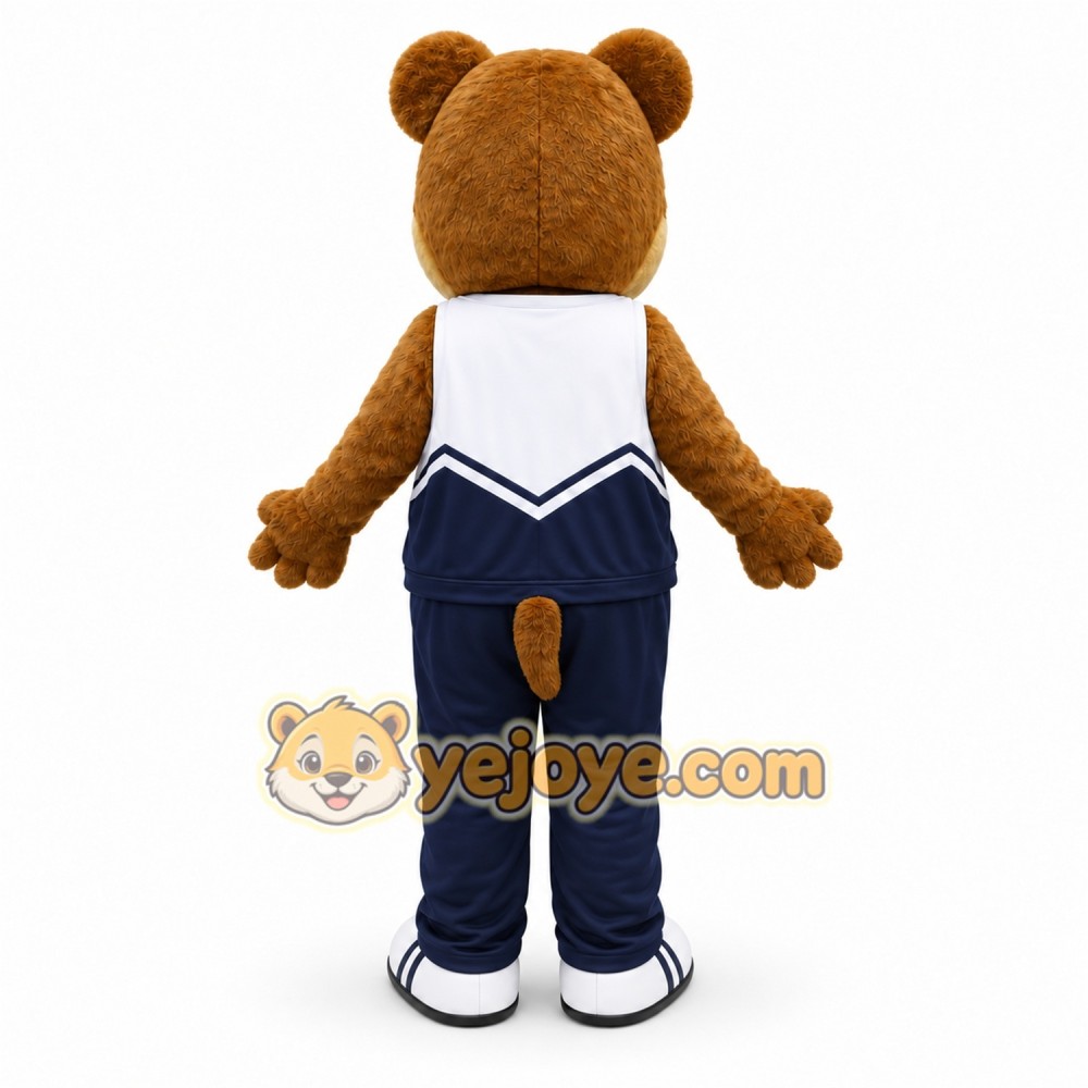 Brown Bear Mascot Costume with Custom Logo Brown Bear Mascot Costume with Custom Logo