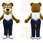 Brown Bear Mascot Costume with Custom Logo