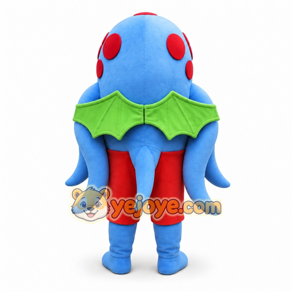 Blue Octopus Mascot Costume with Custom Logo Blue Octopus Mascot Costume with Custom Logo