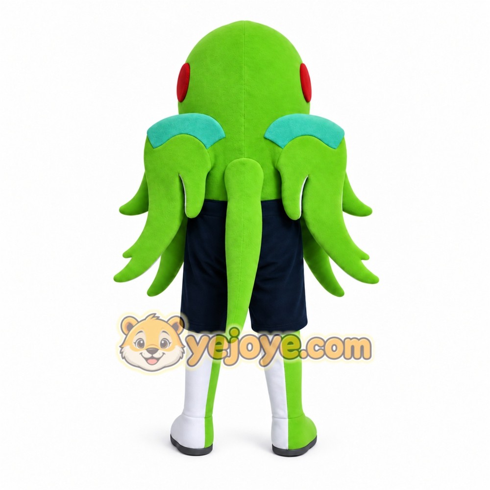 Green Octopus Mascot Costume with Custom Logo Green Octopus Mascot Costume with Custom Logo