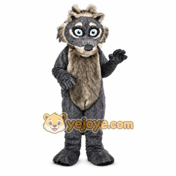 Gray Raccoon Mascot Costume with Custom Logo Gray Raccoon Mascot Costume with Custom Logo