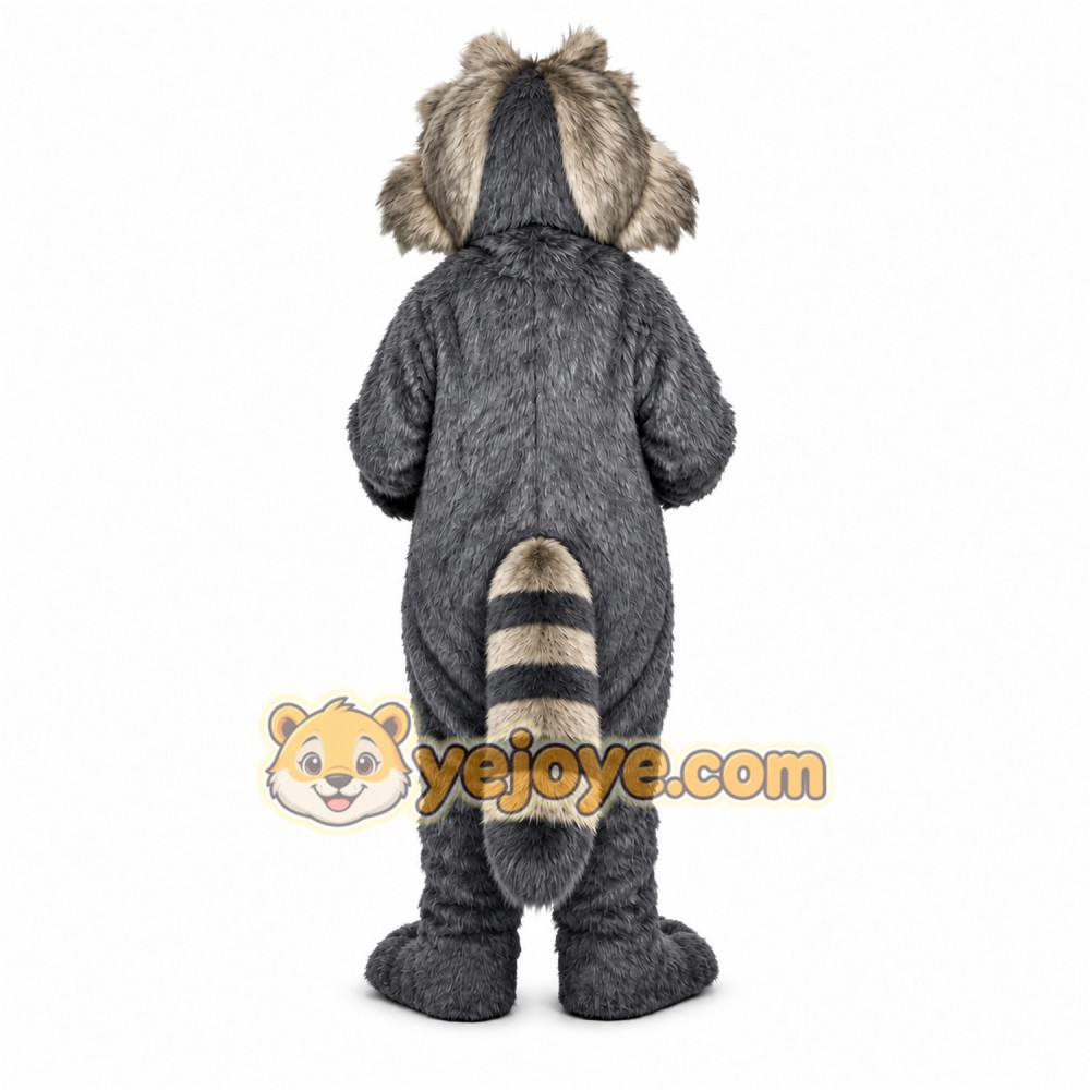 Gray Raccoon Mascot Costume with Custom Logo Gray Raccoon Mascot Costume with Custom Logo