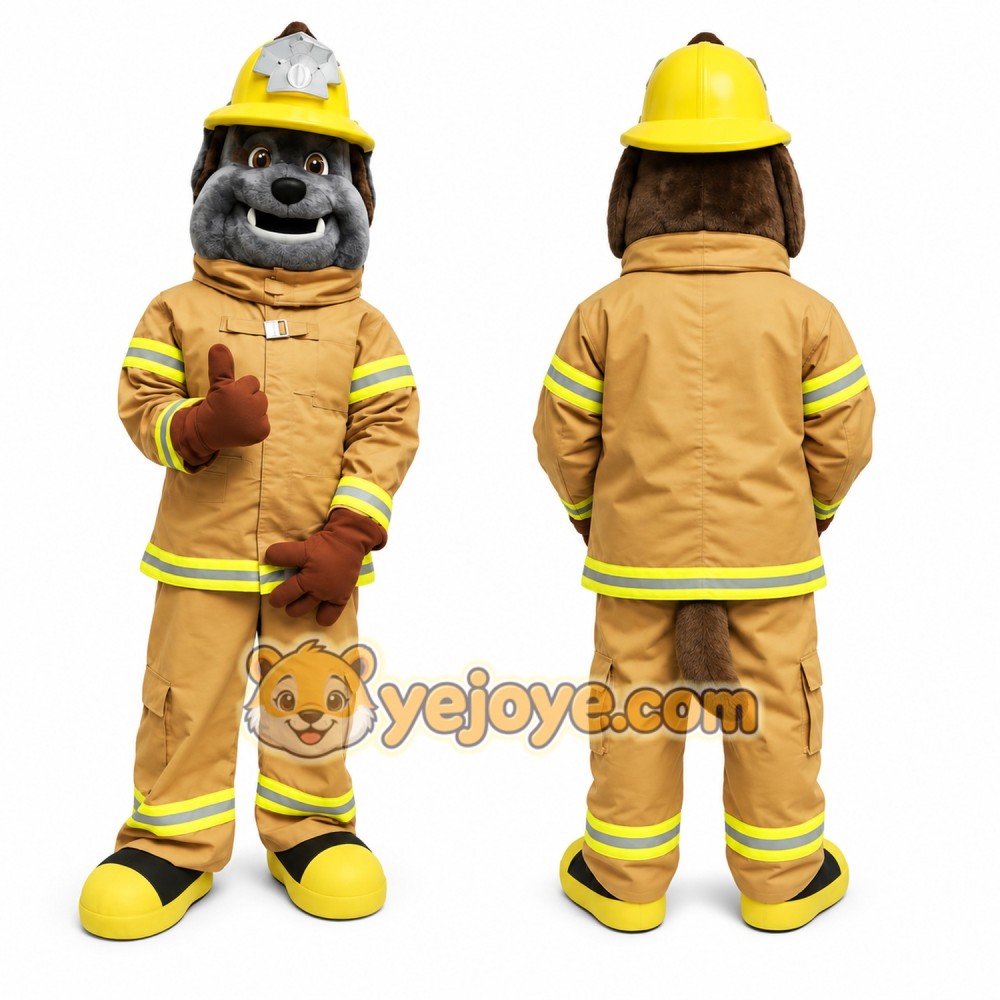 Tan Dog Mascot Costume with Custom Logo Tan Dog Mascot Costume with Custom Logo