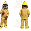 Tan Dog Mascot Costume with Custom Logo