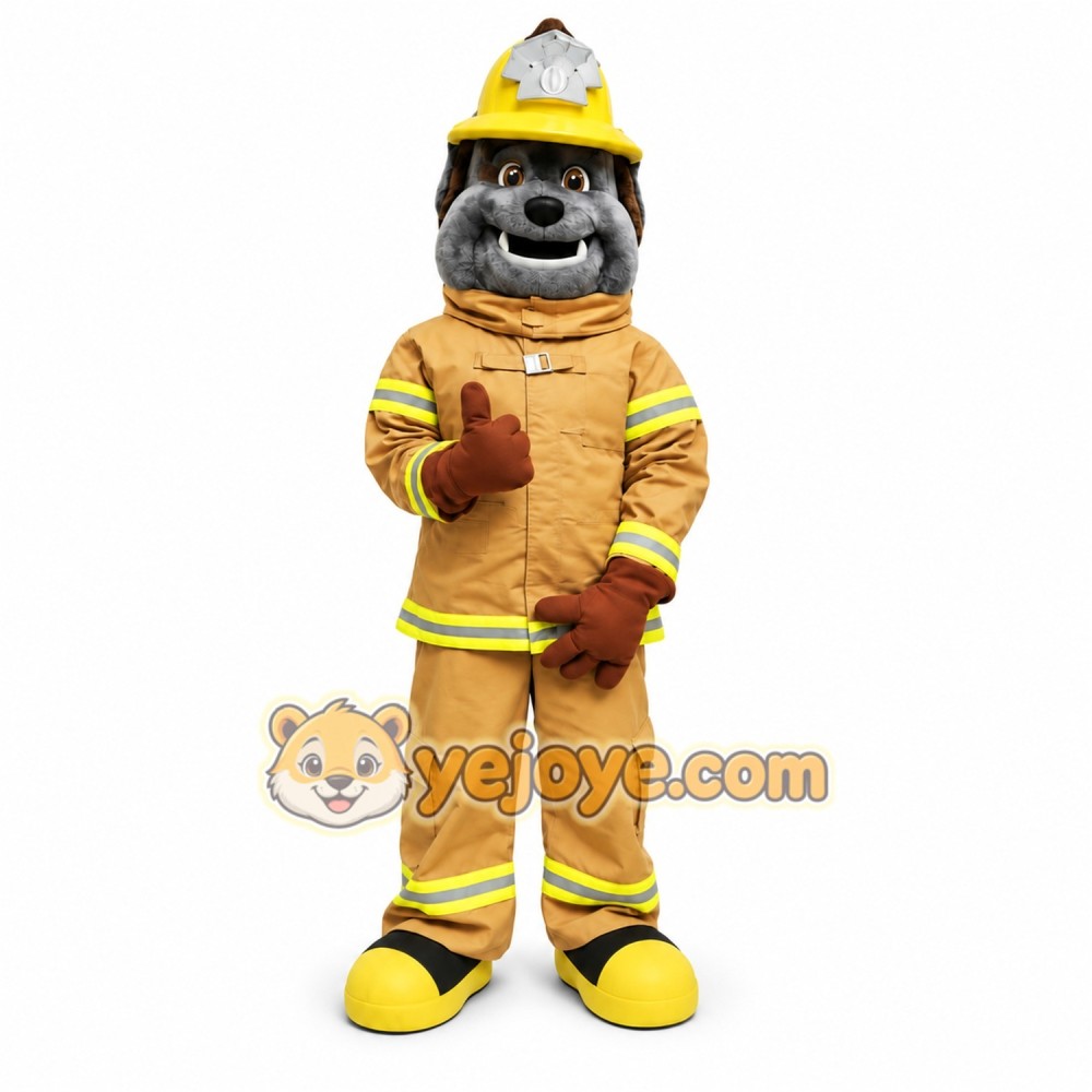 Tan Dog Mascot Costume with Custom Logo Tan Dog Mascot Costume with Custom Logo