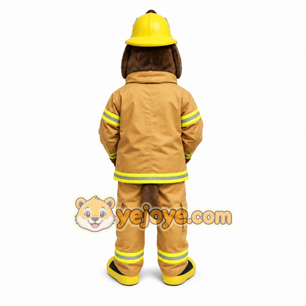 Tan Dog Mascot Costume with Custom Logo Tan Dog Mascot Costume with Custom Logo