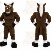 Brown Horse Mascot Costume with Custom Logo
