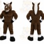 Brown Horse Mascot Costume with Custom Logo