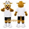 Brown Bull Mascot Costume with Custom Logo Brown Bull Mascot Costume with Custom Logo