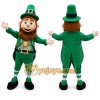 Green Leprechaun Mascot Costume with Custom Logo Green Leprechaun Mascot Costume with Custom Logo
