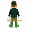Green Leprechaun Mascot Costume with Custom Logo Green Leprechaun Mascot Costume with Custom Logo