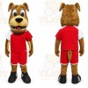 Brown Dog Mascot Costume with Custom Logo
