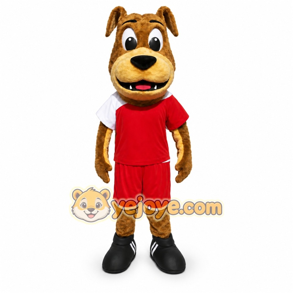 Brown Dog Mascot Costume with Custom Logo Brown Dog Mascot Costume with Custom Logo