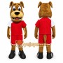 Brown Dog Mascot Costume with Custom Logo