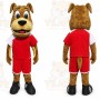Brown Dog Mascot Costume with Custom Logo
